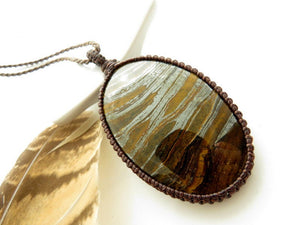 Co worker gift, Sister gift, Father gift, Tiger Iron Necklace / Tigers Eye / Healing stones / Men jewelry / For Him / For her /  Unisex