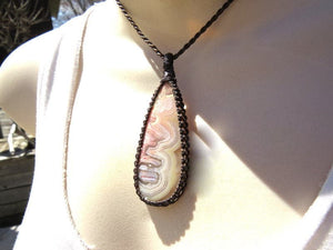 Pink Turkish Agate, Agate Necklace, Rare stones