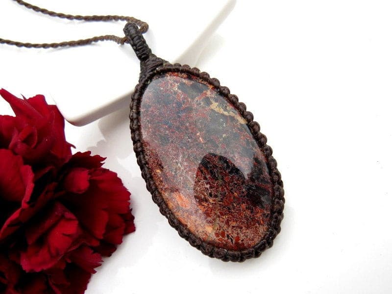 Aries - The zodiac collection - Red Jasper Crystal Point Necklace | Kates  Krystals