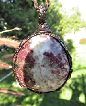 Rubellite jewelry /  Rubellite Necklace / Tourmaline necklace / Healing Crystals and Gemstones