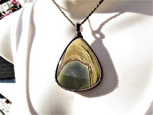 Polychrome Jasper Necklace, Unisex necklace,  stone necklace