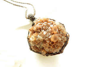 Aragonite Crystal Necklace.