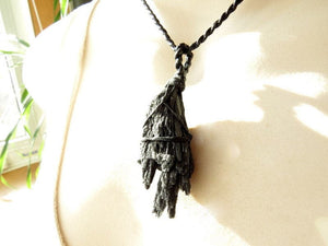 The Rivival Crystal, Black Kyanite crystal necklace.