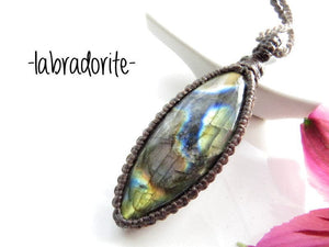 Rainbow Labradorite Gemstone Necklace