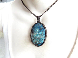 Blue Azurite Gemstone Healing Jewelry.