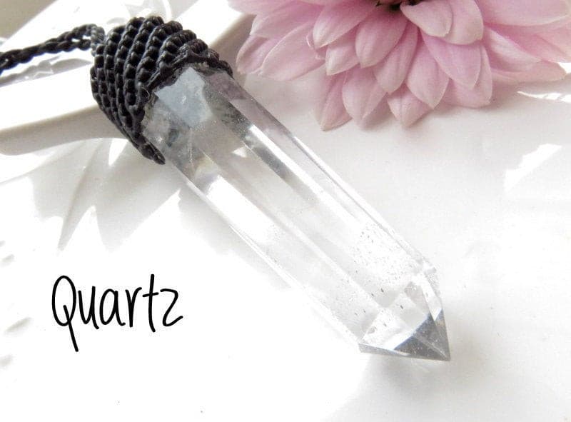 Quartz Crystal Macrame Necklace