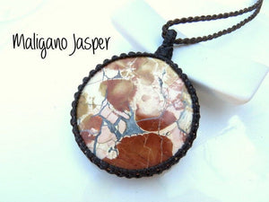 Rare Maligano Jasper Necklace, Womens Jewelry