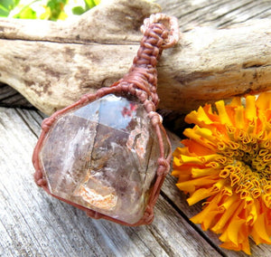 Quartz crystal spiritual healing necklace, Quartz with Inclusions,  Energy crystal, Etsy healing crystal, Earth Aura Creations