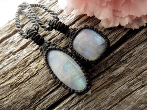 Rainbow Moonstone necklace set / Moonstone Necklace / Moonstone Jewelry / Rainbow Moonstone / layered necklace / Healing stones / Goddess