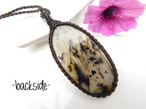 Montana Agate necklace / Montana Agate pendant / Agate Necklace / Gift for her / Gift for boyfriend / Healing crystals / Healing gemstones