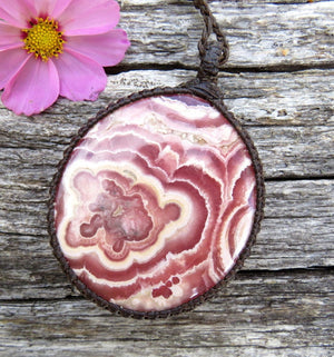 Christmas gift ideas for her, Rhodocrosite Blossom Necklace