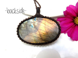 Refresh and Recharge Labradorite macrame necklace, Labradorite Pendant, Labradorite Macrame, Labradorite Jewelry, Holiday Gift Ideas
