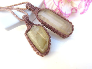 Christmas gift ideas, Citrine crystal necklace set