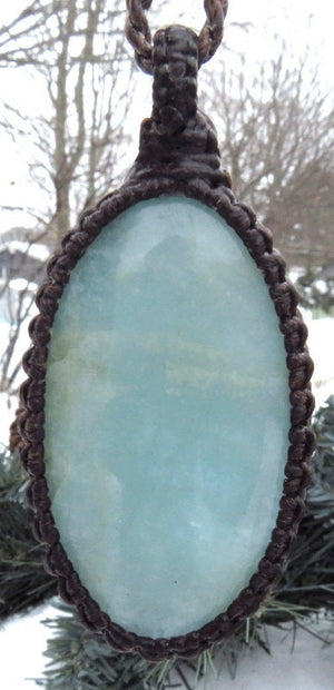 Aquamarine crystal necklae, macrame necklace, aquamarine crystal healing, aquamarine chakra, Pisces gifts, Aries gifts, gemstone gift