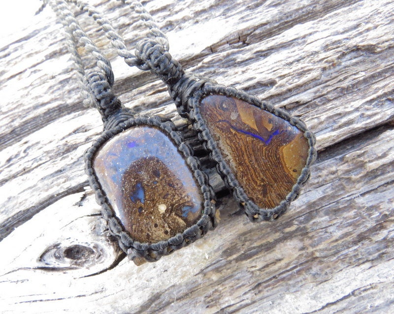 Boulder Opal necklace set, fathers day gift, boulder opal jewelry, australian opal, personal development crystals ,gift ideas for dad