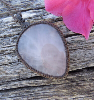 Rose quartz pendant necklace, expression of love, rose quartz jewelry,  minimalist necklace, pink gifts, for her,  Earth Aura Creations