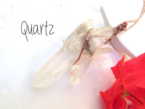 EXTRA Terminated Quartz crystal cluster, spiritual healing necklace, Double Terminated Quartz, Etsy healing crystal, Brazil Quartz