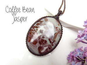 Coffee Bean Jasper necklace, coffee bean jasper pendant, coffee bean jasper jewelry, coffee bean jasper meaning, coffee bean jasper benefits