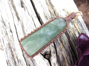 Green Fluorite crystal point necklace | fluorite gemstone | meaning