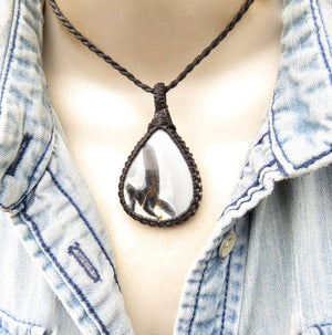 Maligano Jasper Necklace / Jasper necklace / Healing jewelry / hippy necklace / Abstract design / Macrame necklace / Macrame Jewelry