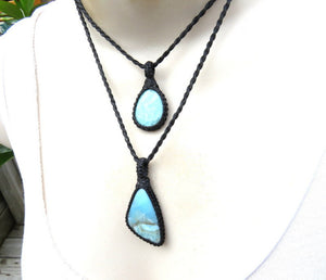 Larimar layered necklace set / Larimar jewelry set