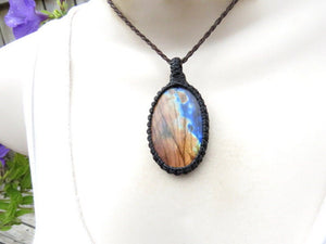 Labradorite Transformation Healing stone necklace, Trending jewelry, Etsy Labradorite stone, Labradorite oval, Earth Aura creations,