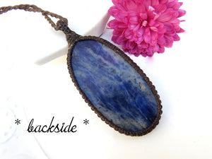Bohemian Necklace / Sodalite pendant / Blue stone necklace / Boho Jewelry / Spiritual gifts / Blue Boho / Boho chic style / Healing stone