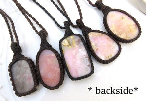 Peruvian Pink Opal Necklace, Pink Gemstone necklace, pink opal pendant, pink opal jewelry, peru opal, pink gift idea, peru gemstone