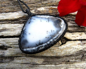 mothers day gift ideas, Dendrite Opal Necklace, growth and change, healing agate jewelry, merlinite necklace, for mom, self care gift