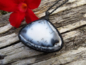 mothers day gift ideas, Dendrite Opal Necklace, growth and change, healing agate jewelry, merlinite necklace, for mom, self care gift