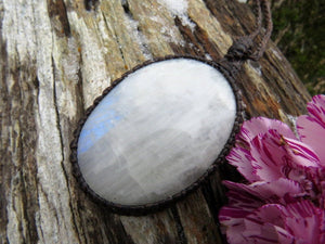 Blue flash Moonstone necklace /  moonstone Necklace