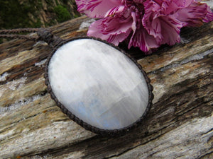 Blue flash Moonstone necklace /  moonstone Necklace