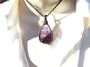 Fluorite crystal necklace, fluorite jewelry