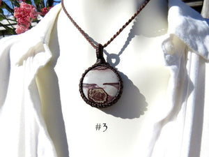 Coffee Bean Jasper macrame necklace, Jasper jewelry, Gemstone healing jewelry, artist gifts, jasper pendant necklace, hippy gifts