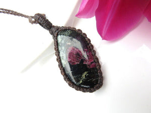 Eudialyte Necklace / Eudialyte jewelry / eudialyte healing properties / eudialyte gemstone / Life Force necklace / Love Force necklace