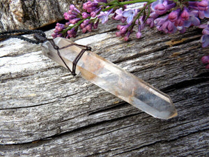 Crystals for sensitive souls, Empath crystals, Lemurian Crystal necklace, Quartz Crystal Necklace, Crystal healing, macrame necklace