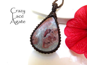 Crazy Lace Agate Necklace, crazy lace agate, mexican crazy lace agate, red crazy lace agate, crazy lace agate properties, earthauracreations