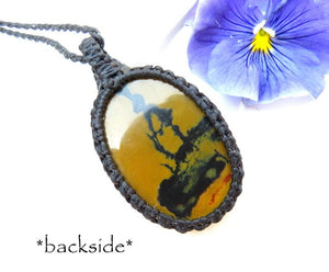 Jasper Necklace / Jasper jewelry / jasper meaning / healing jewelry / hippy necklace / abstract design / macrame necklace / macrame Jewelry