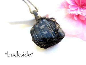 Black Tourmaline Crystal necklace, black tourmaline healing crystal pendant, black crystal, black lover, tourmaline for sale, gothic gifts