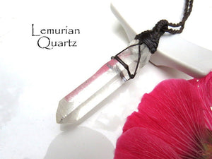 Crystals for sensitive souls, Empath crystals, Lemurian Crystal necklace, Quartz Crystal Necklace, Crystal healing necklace,macrame necklace