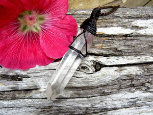 Crystals for sensitive souls, Empath crystals, Lemurian Crystal necklace, Quartz Crystal Necklace, Crystal healing necklace,macrame necklace