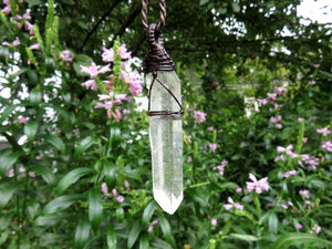 Crystals for sensitive souls, Empath crystals, Lemurian Crystal necklace, Quartz Crystal Necklace, Crystal healing necklace,macrame necklace