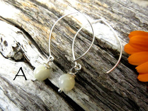 Choose your Gemstone / Sterling Silver Earrings / Long earrings / Short earrings / Sterling Silver Earrings / crystal wishbone earrings /