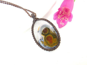 Rare Turkish Agate macrame necklace, orange agate, round agate gemstone necklace, rare agates, collector gemstone, macrame jewelry