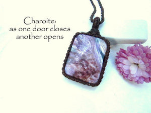 Celestial finds, Purple Charoite Necklace, valentines day gift, charoite jewelry, healing crystal, gemstone jewelry, charoite meaning