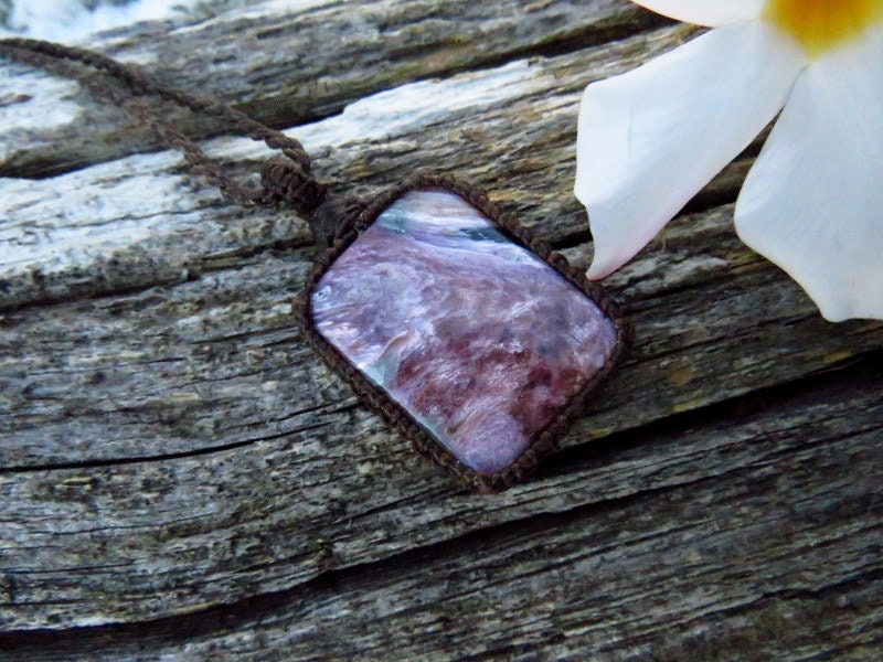 Celestial finds, Purple Charoite Necklace, valentines day gift, charoite jewelry, healing crystal, gemstone jewelry, charoite meaning