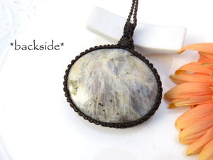 Rare Sunstone Moonstone macrame necklace sunstone gemstone necklace moonstone gemstone necklace earth aura creations