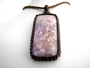 Sister gift, Crystal necklaces, Charoite Necklace,  Charoite pendant,  Spiritual gift